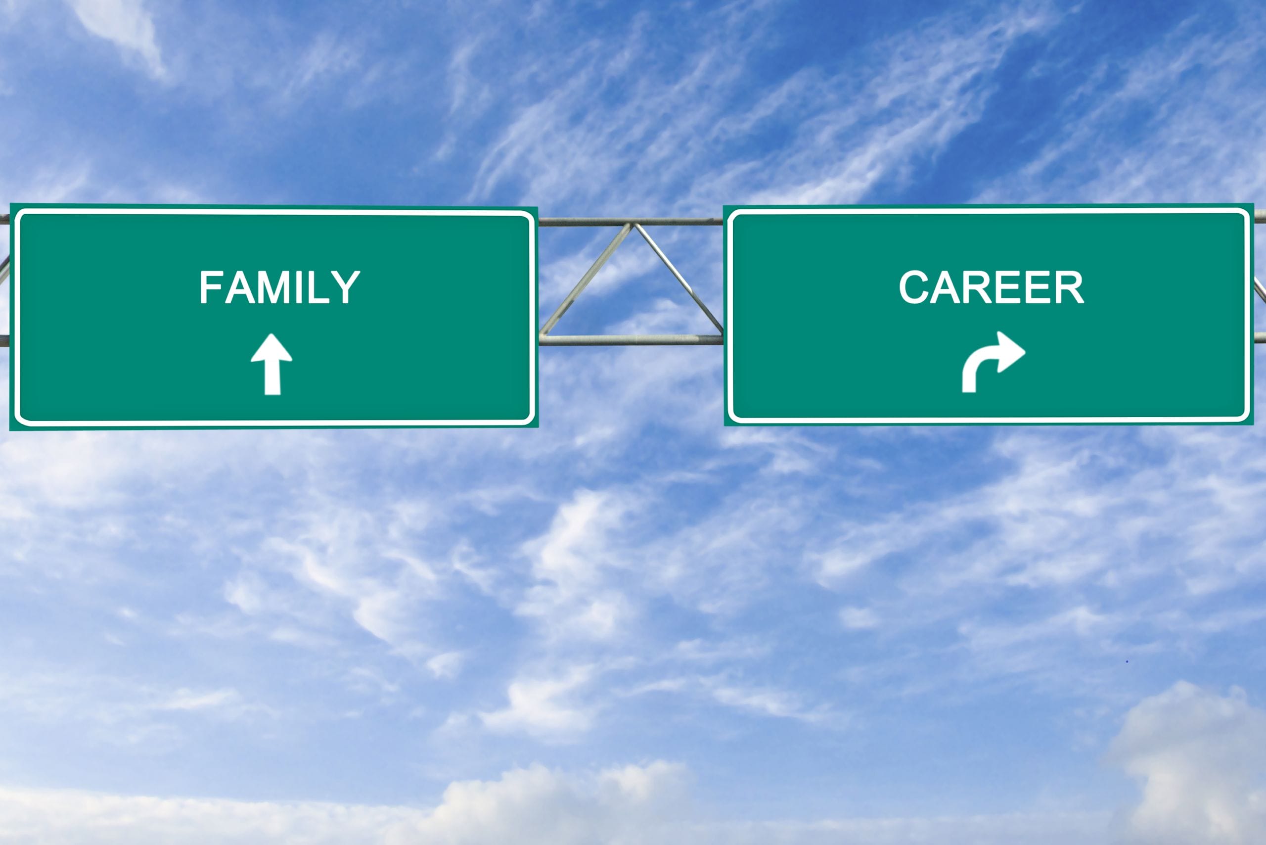 Road sign to Familiy career balance